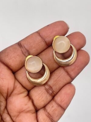 Aurelia Luxe™ Pearl Moon Drop Earrings