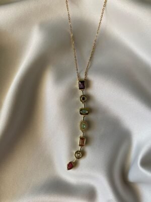 Aurelia Luxe™ Seven Gem Drop Necklace
