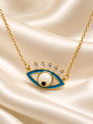 Aurelia Luxe™ Blue Evil Eye Charm Necklace