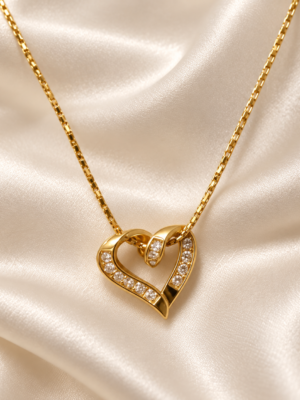 Aurelia Luxe™ Crystal Heart Loop Necklace