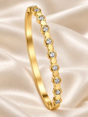 Aurelia Luxe™ Crystal Bezel Baby Bangle – Size 14
