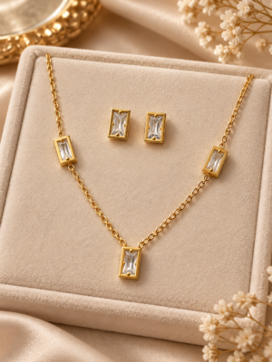 Aurelia Luxe Crystal Bar Jewellery Set
