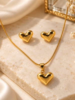 Aurelia Luxe™ Golden Heart Jewellery Set