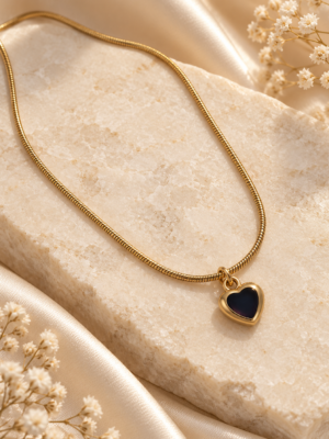 Aurelia Luxe™ Midnight Heart Pendant Necklace