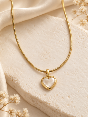 Aurelia Luxe™ Pearl Heart Pendant Necklace