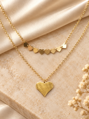 Aurelia Luxe™ Twin Heart Layered Necklace