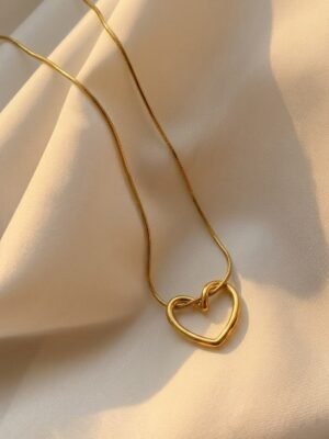 Aurelia Luxe Hollow Heart Necklace