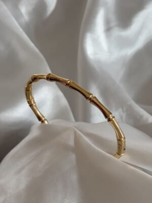 Aurelia Luxe Golden Bamboo Anti-Tarnish Bracelet