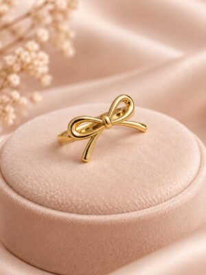 Aurelia Luxe Golden Bow Ring