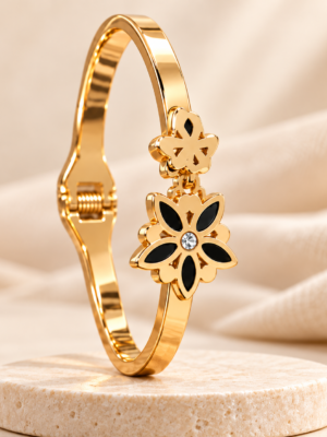 Aurelia Luxe Midnight Bloom Baby Bracelet – Size 14