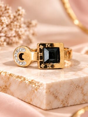 Aurelia Luxe Midnight Roman Ring
