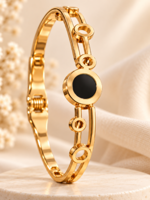 Aurelia Luxe Noir Orbit Baby Bracelet – Size 14